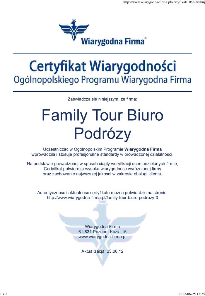 Wiarygodny Certyfikat