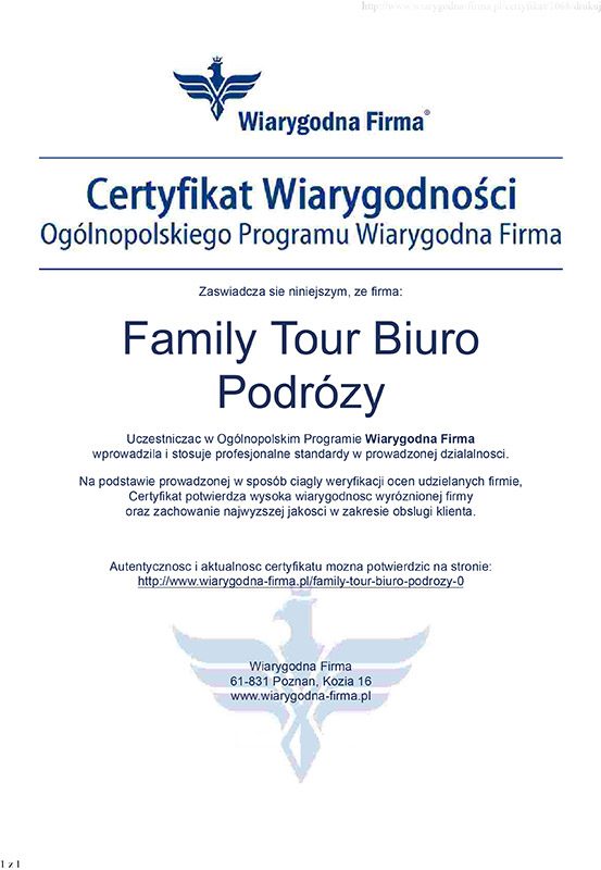 Certyfikat Wiarygodności Q
