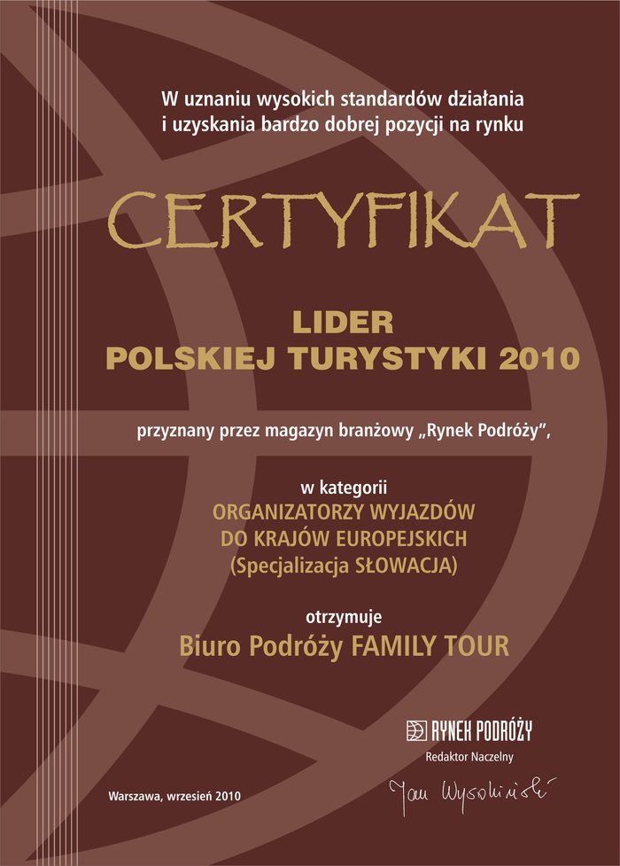 Lider Polskiej Turystyki 2010